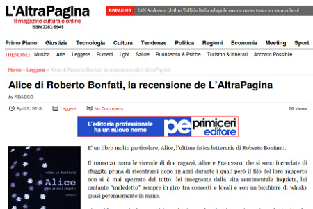 “Alice” su “L’Altra Pagina”